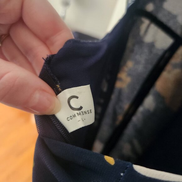 Commense Floral Midi Dress - Navy and Yellow - Picture 9 of 9